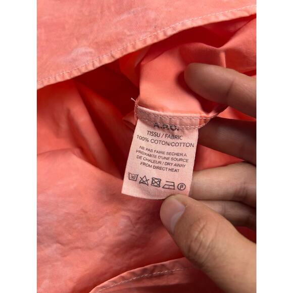 A. P. C. Rue Madame Paris Scribble Heart Dye Button Up Shirt - Picture 4 of 5